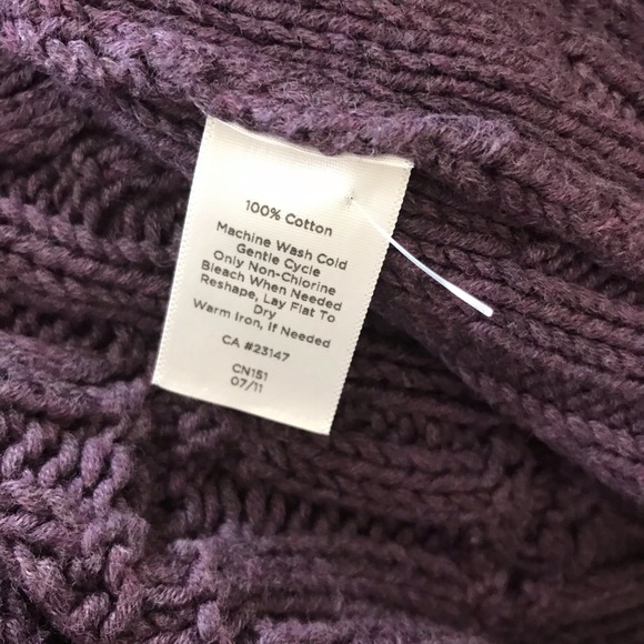 TALBOTS HEAVY CABLE KNIT COTTON CARDIGAN - Picture 5 of 6